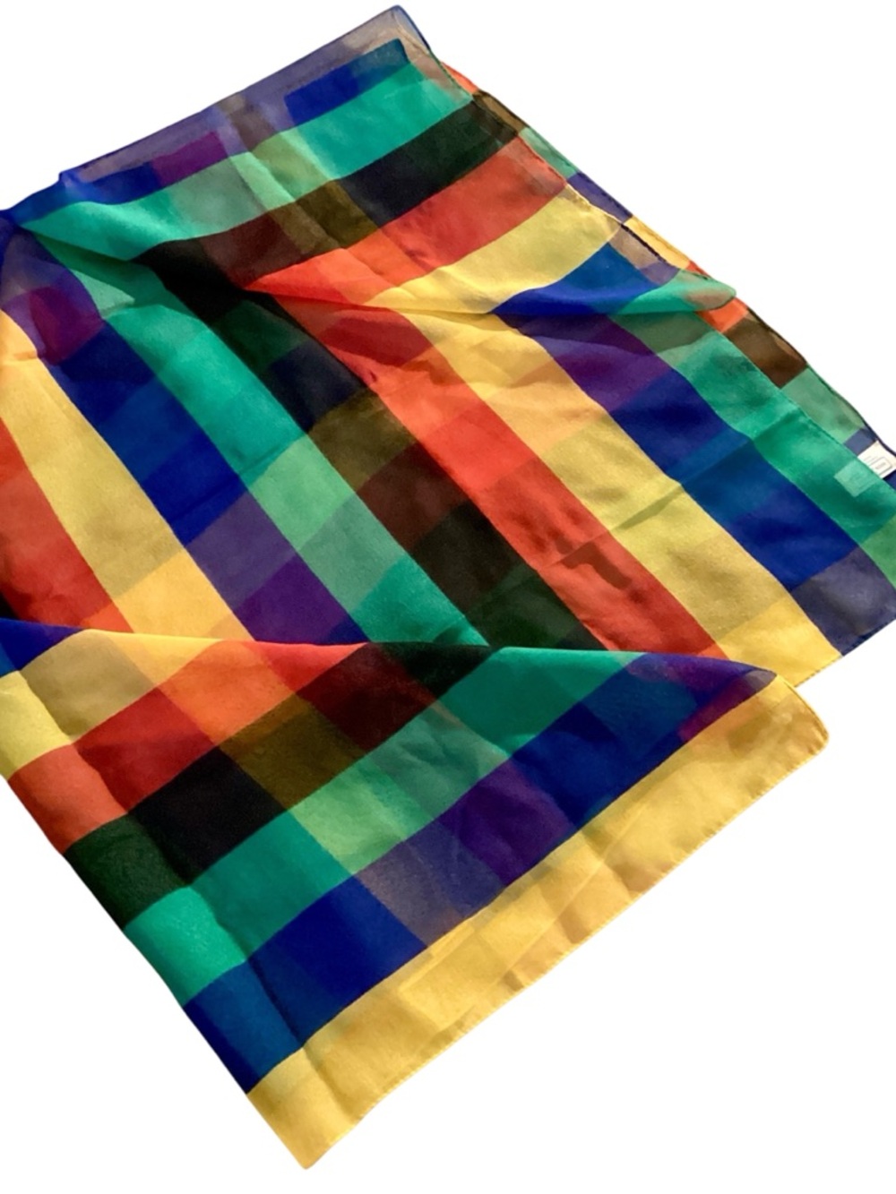 Italian Multistripe Silk Scarf - Vibrant Rainbow Stripes